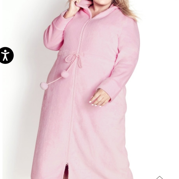 Avenue Intimates & Sleepwear Plus Size Zip Front Hooded Robe